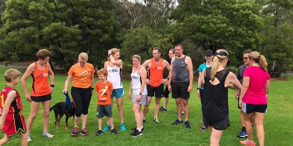 Run coaching, run coach, Nick Bowden coaching run group, Run Club Melbourne, picture of run group outdoors Melbourne run coach - Run Ready